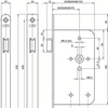 Cerradura de barril Assa abloy 2465 | dm50mm | agujero de manivela 8 mm | placa frontal acero pintado 20x235mm redondeada | dr 1+3 2+4 - 7962040