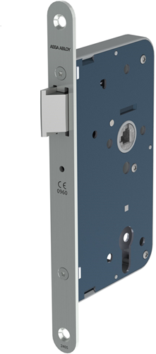 Cerradura de barril Assa abloy 2465 | dm50mm | agujero de manivela 8 mm | placa frontal acero pintado 20x235mm redondeada | dr 1+3 2+4 - 7962040
