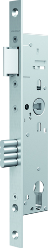 Cerradura de puerta Assa abloy n1500 | dm40mm | pieza 92mm | agujero de manivela 8 mm | placa frontal acero inoxidable 24x270mm rectangular | pestillo de zamac niquelado | dr 1+3 2+4 - 10049531