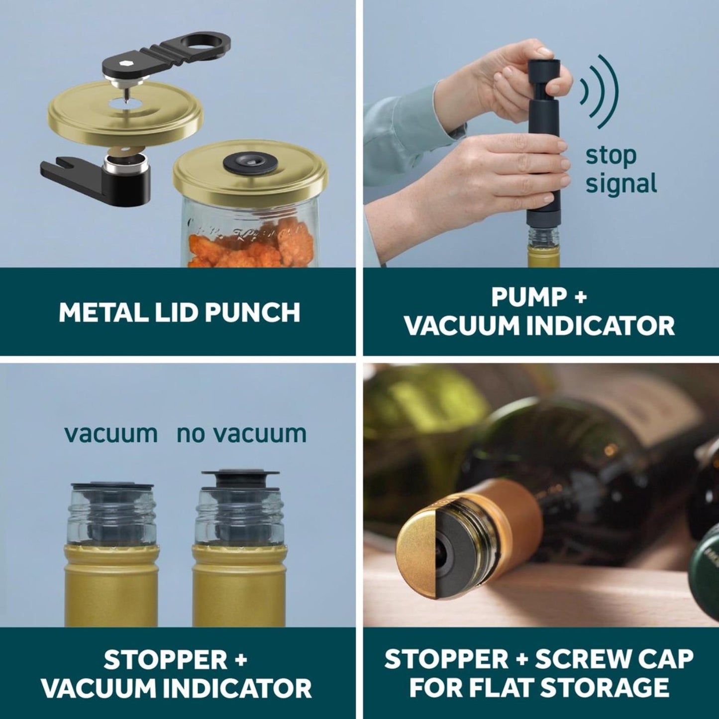 Airtender Vacuum Set Food and Wine