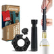 Airtender wijn vacuã¼mpomp met 6 wijnstoppers + bewaarclip in cadeaudoos