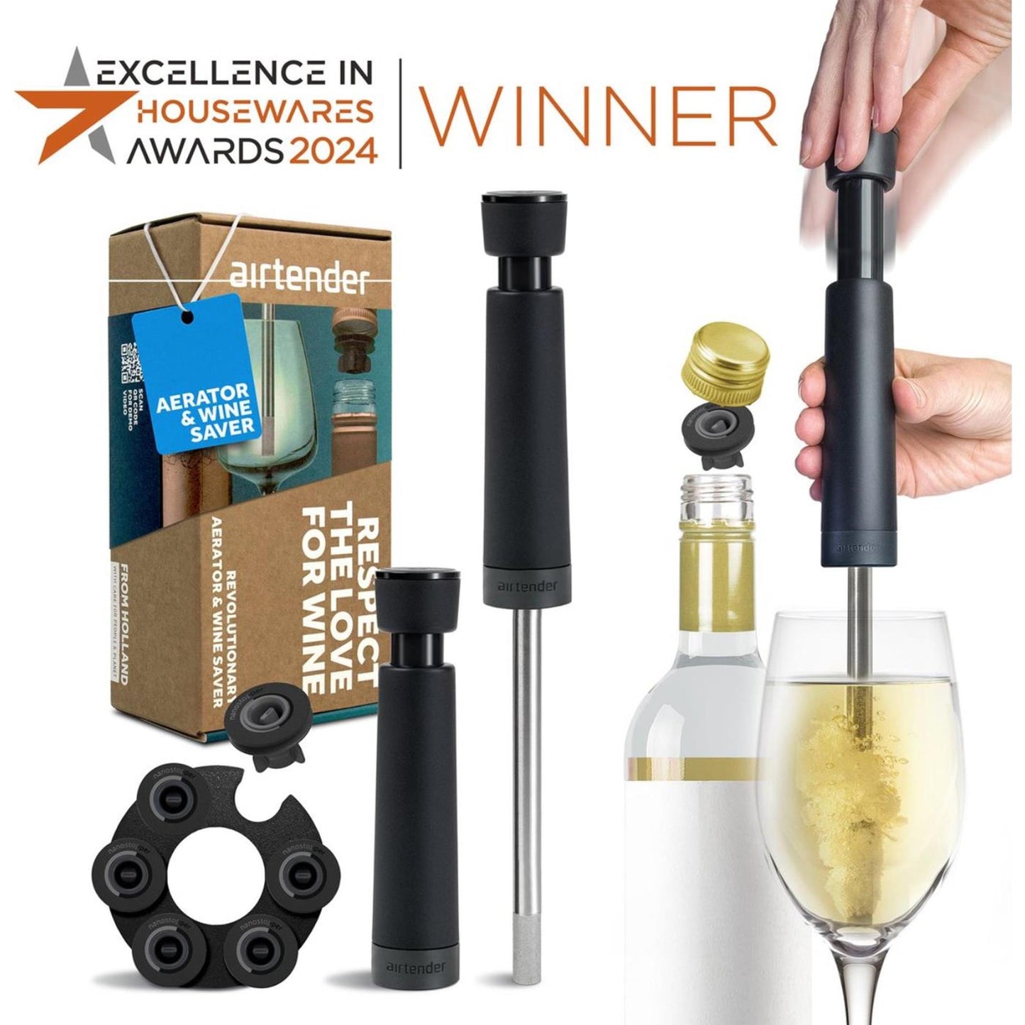 Confezione regalo per gli amanti del vino Airtender