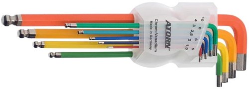 Set di bussole esagonali Atorn 9 pezzi con testa a sfera - 6479030