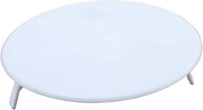 Piastra cieca Enzo rotonda con morsetti bianca 9,5 cm 4213980