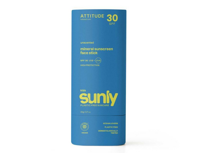 Attitude zonnebrandstick - gezicht - kids - spf30 - parfumvrij - 20g