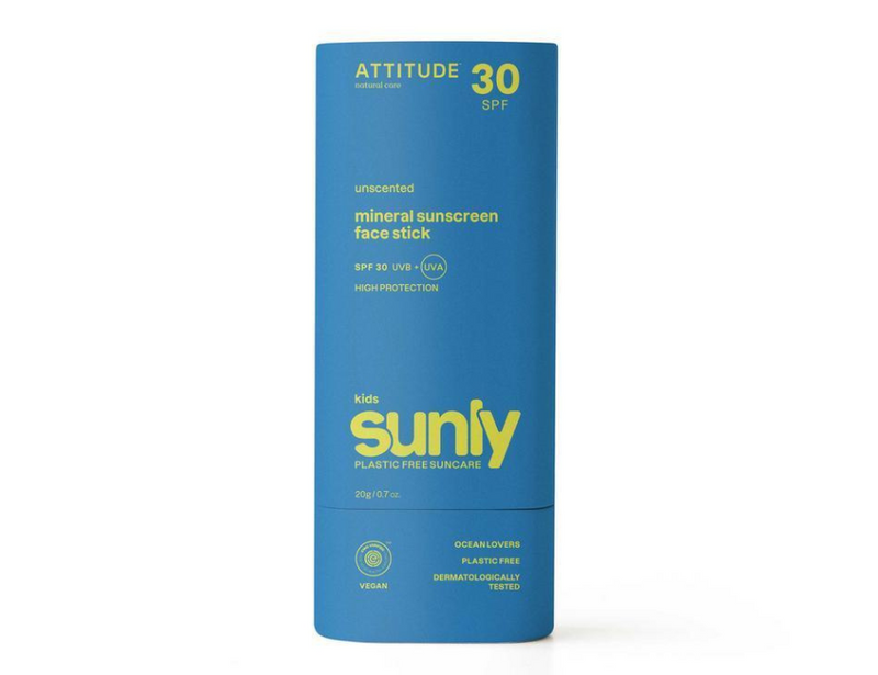Attitude Suncreen Stick - Face - Kids - SPF30 - profumo -gratuito - 20g