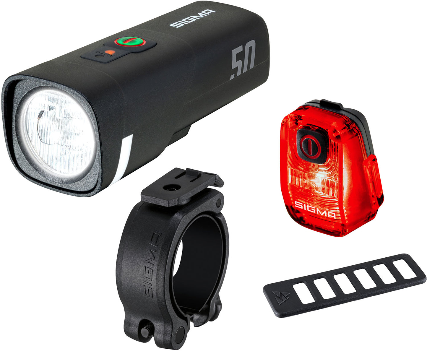 Sigma sport leuchten-set aura 50 hiro 10 sigma battery light set aura 50 + hiro 10