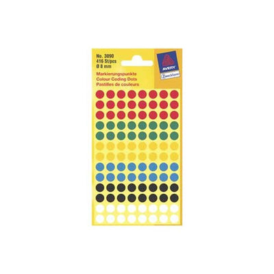 Kangaro label zweckform 8mm round assorted blister