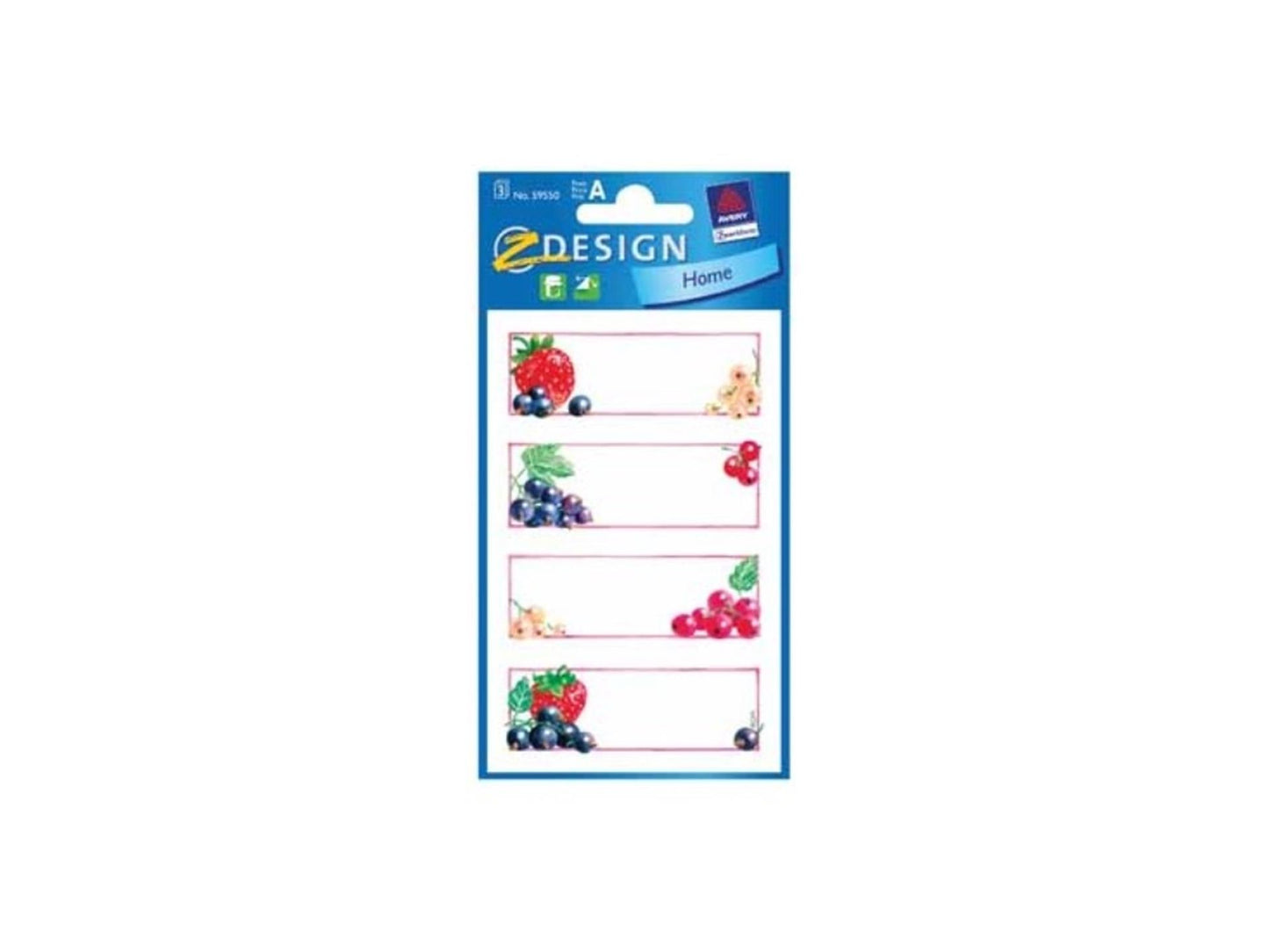 Canguro etiqueta doméstica fruta 3 hojas paquete de 10