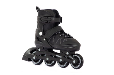 Aventuri verstelbare inline skates semi-softboot zwart maat 38-41 (l)