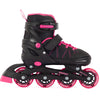 Aventuri verstelbare inline skates semi-softboot zwart roze maat 34-37 (m)