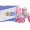 Patinillos de rodillo ajustables de Aventuri con un brillo ligeramente rosa tamaño 31-34 (s)