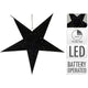 Carta stella con LED 45 cm nera