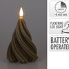 Candela home styling led albero ritorto h13cm tortora