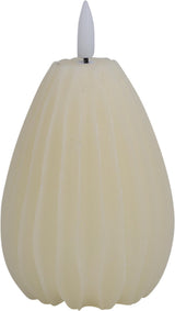 Home styling kaars peer led geribbeld 10cm - afbeelding 2