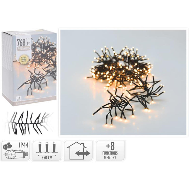 Diseño del hogar grupo de luces navideñas 768led