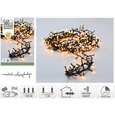 Microcluster di illuminazione natalizia 560led 11m