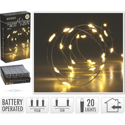 Illuminazione filo argento 20led