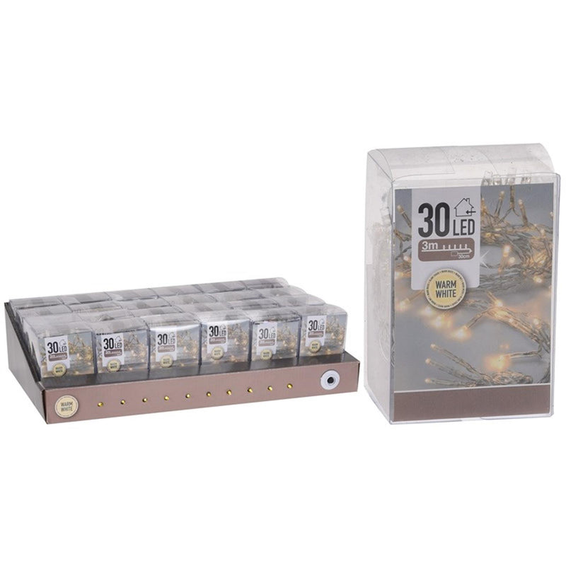 Illuminazione domestica a batteria 30l + timer bianco caldo