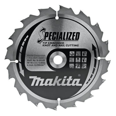 Makita accessoires cirkelzaagblad hout | noest spijker - b-09335