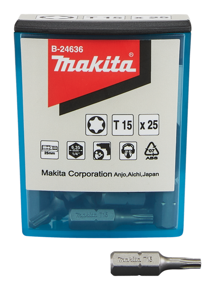 Accessori Makita punta a vite t15x25mm - b-24636 - b-24636