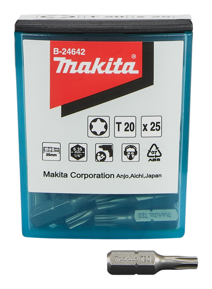 Makita accessoires schroefbit t20x25mm - b-24642 - b-24642
