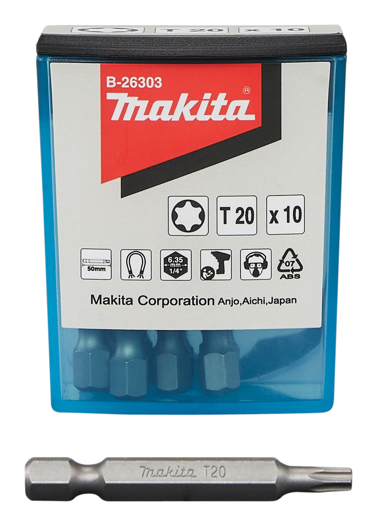 Accessori Makita b-26303 | punta a vite | t20x50mm | 10 pezzi - b-26303