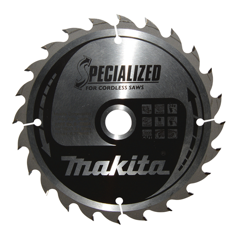 Makita accessoires cirkelzaagblad hout | specialized 165x20x1,5 24t 20g - b-32904 - b-32904