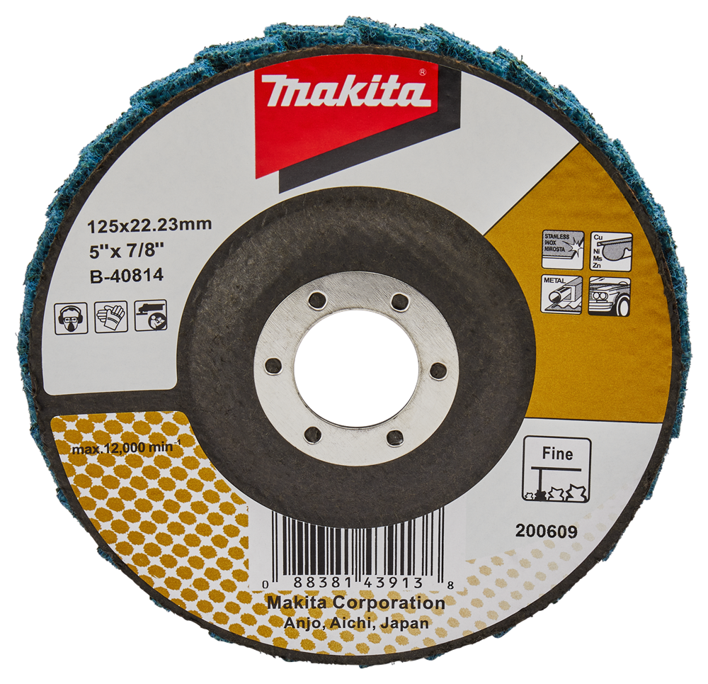 Accessori Makita disco condizionatore lamellare 125mm fine - b-40814 - b-40814