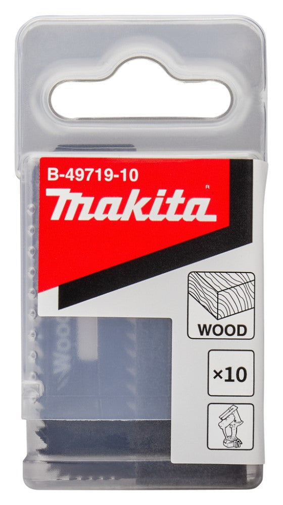 Accesorios Makita hoja de sierra para madera | 53x18x0,55mm | 10 piezas - b-49719-10 b-49719-10