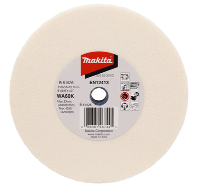 Makita accessoires b-51926 | slijpsteen 150x16x12,7mm | wa60k - b-51926
