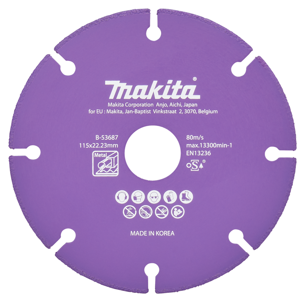 Accessori Makita disco da taglio acciaio 115x22,23x1,3mm - b-53687 b-53687