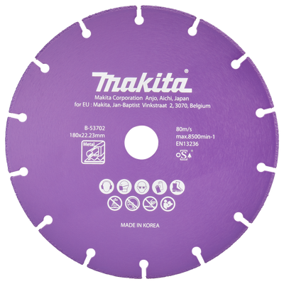 Makita accessoires doorslijpschijf 180x22,23x1,3mm - b-53702 b-53702