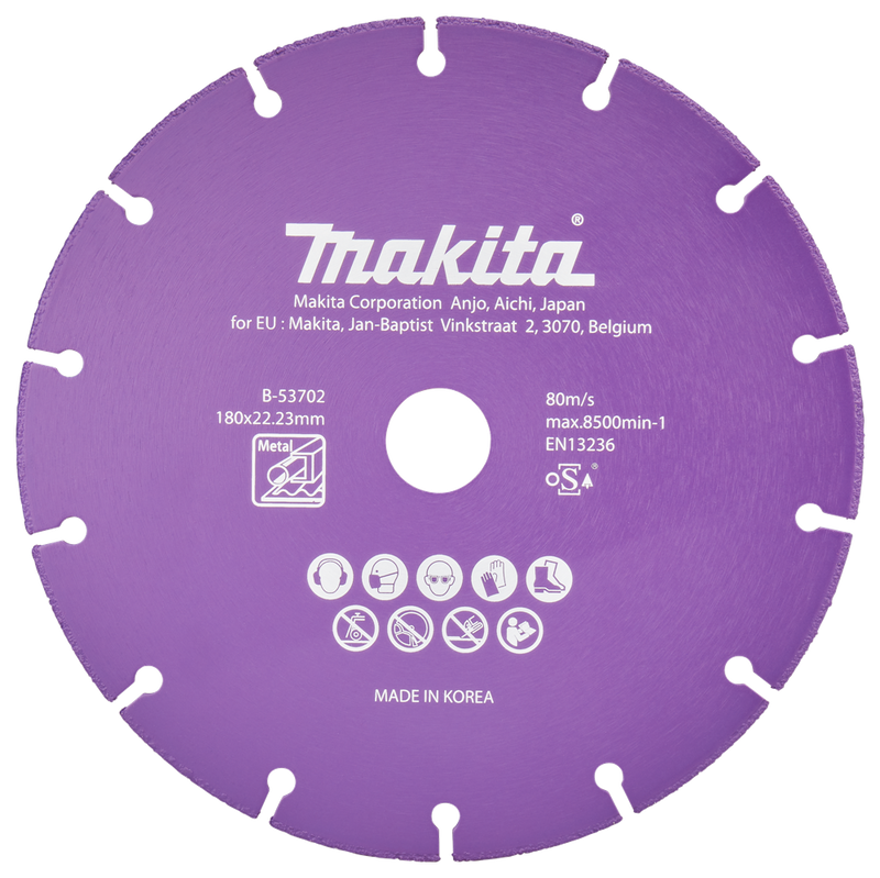 Makita accessoires doorslijpschijf 180x22,23x1,3mm - b-53702 b-53702