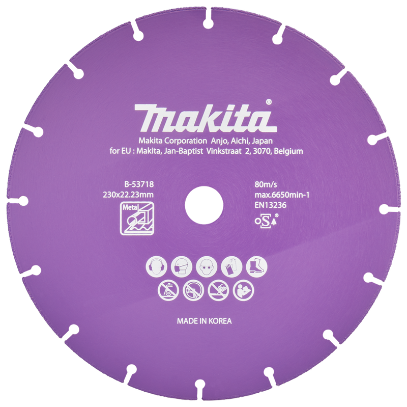 Makita accessoires doorslijpschijf 230x22,23x1,3mm - b-53718 b-53718