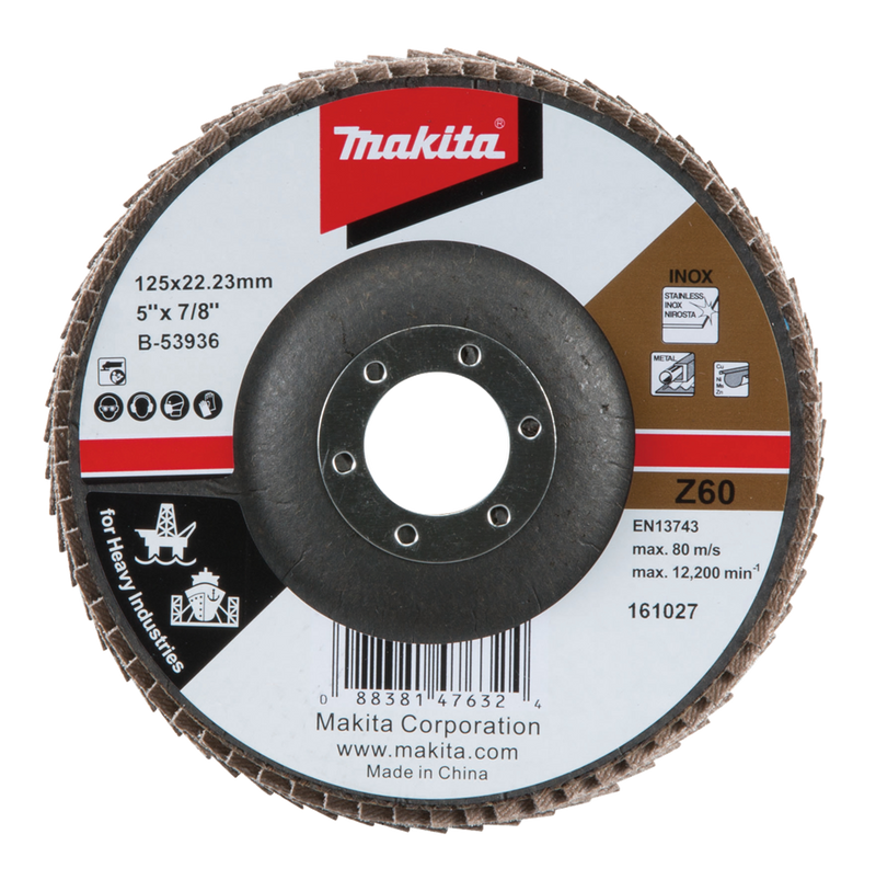 Makita accessoires lamellenschuurschijf 125x22,23 z60 - b-53936 b-53936