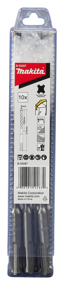 Makita accessoires b2s: betonboor 6x210mm - b-59287 b-59287
