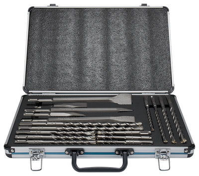 Makita accessoires b-64680 | pb4s sds+ boor beitelset | 17-delig sds-plus | in aluminium koffer - b-64680