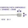 Cable enumnable Shimano 2.25 m 1.1 mm 6472 Plata