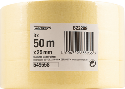 Werkzeyt schilderstape 25mm x 5m 3st - b22299