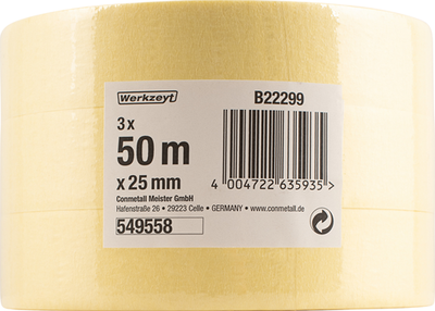 Nastro da pittore Werkzeyt 25 mm x 5 m 3 pezzi - b22299