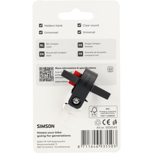 Simson bell compact black
