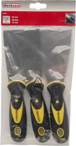 Werkzeyt juego de espátulas de acero inoxidable 3 piezas - b27653