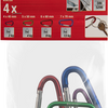Werkzeyt set karabijnhaken alu 4dlg - b34120