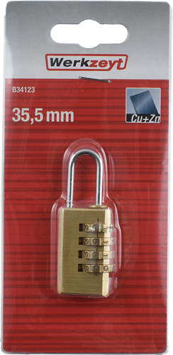 Candado Werkzeyt de latón 35,5x3mm - b34123