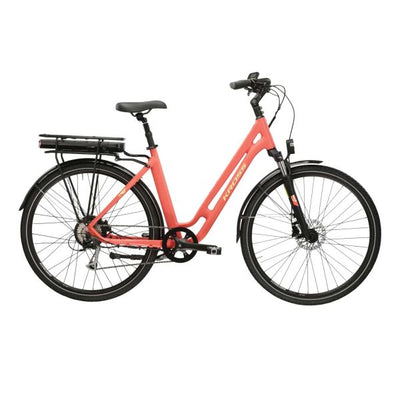 Bicicleta eléctrica Kross 28'' sentio hybrid 2.0 - modelo 2025 - coral mate - mediana (20'')