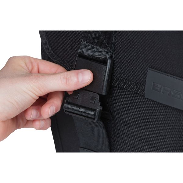 Tour basilico a sinistra - borsa per bicicletta singola, nero, 14L