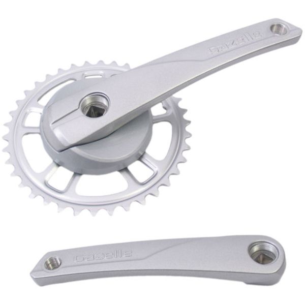 Platos y bielas Gazelle 38t aluminio acero plata 371315200