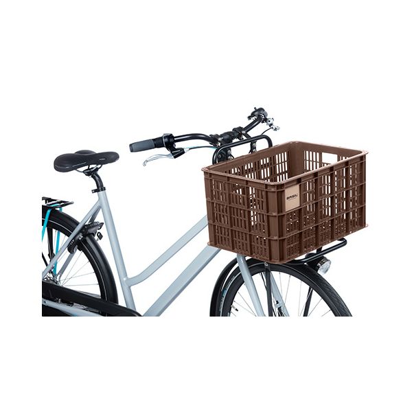 Basil Bicycle Crate L - Grande - 40 litros - Marrón