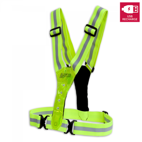 Lynx Harnas USB LED Sport Vest Neon amarillo